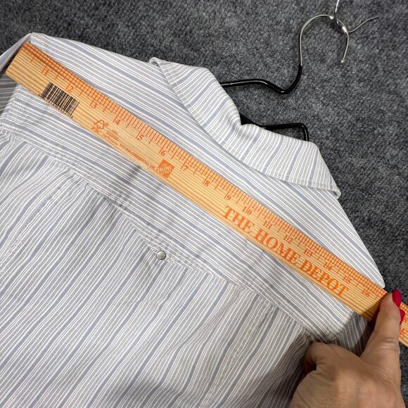 Liverpool Los Angeles Classic Jean Jacket Womens Large Blue Dotted Stripe Denim - Picture 7 of 10